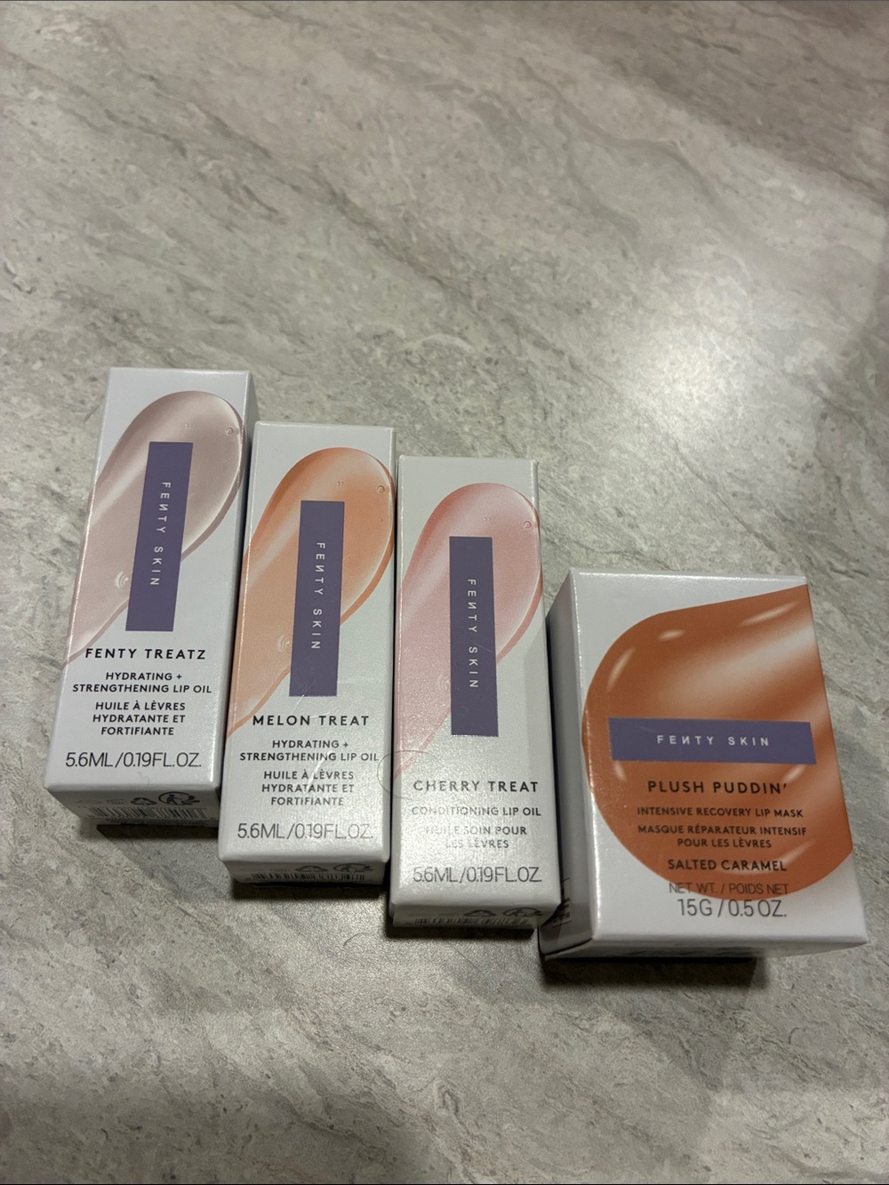 Plush Puddin' Salted Caramel + Treat Lip Oils Set - Peach & Pink Shades